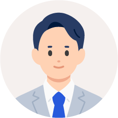 回答する男の人のアイコン